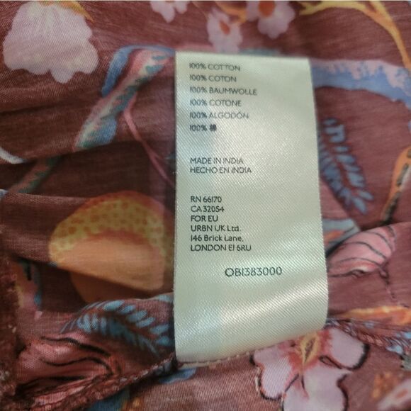 Anthropologie Maeve Ruffled Floral Zebra Print Top Size Small - Picture 8 of 8